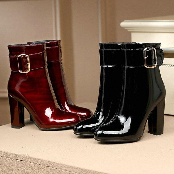 boots black wine red women ankle fashion square high heel round toe ladies short patent pu leather zipper women's
boots black wine red women ankle fashion square high heel round toe ladies short patent pu leather zipper women's