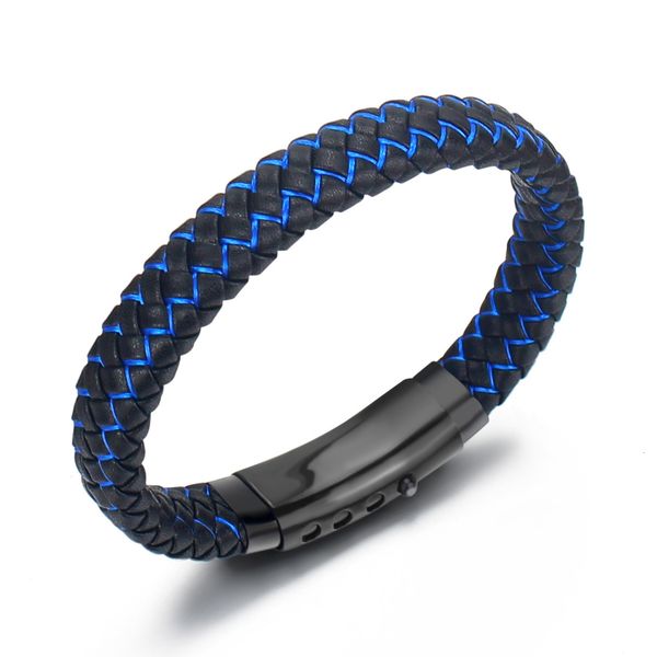 bangles bracelets men's bracelet leather braided hand ornament rope fashion steel adjustable creative button, Black
bangles bracelets men's bracelet leather braided hand ornament rope fashion steel adjustable creative button, Black