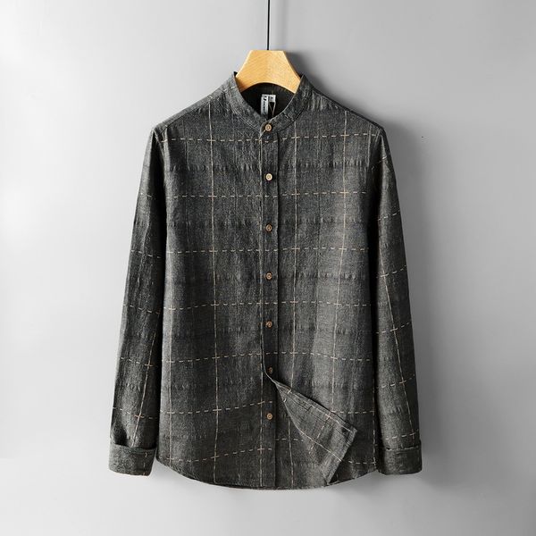men's t-shirts autumn cotton and linen shirts long-sleeved fashion for men casual plaid shirt mens comfortable camisa b4c1, White;black
men's t-shirts autumn cotton and linen shirts long-sleeved fashion for men casual plaid shirt mens comfortable camisa b4c1, White;black