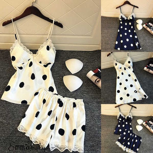 women' sleepwear satin lace dot print deep v pajamas set female sleevels lingerie nightgown babydolls, Red;black
women' sleepwear satin lace dot print deep v pajamas set female sleevels lingerie nightgown babydolls, Red;black