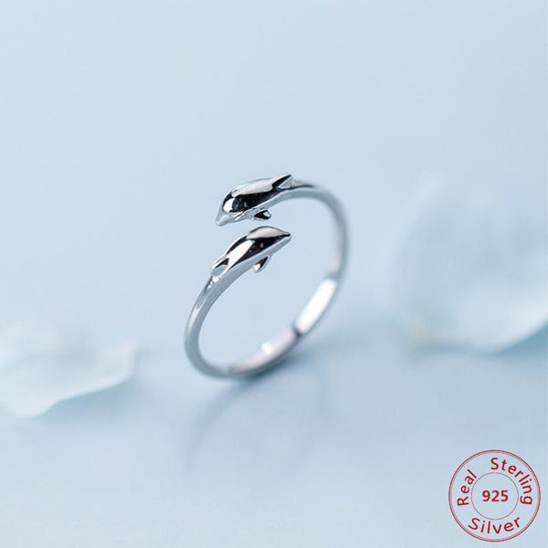 cluster rings real 925 sterling silver dolphin adjustable for women cute ocean life animals finger birthday christmas gifts, Golden;silver
cluster rings real 925 sterling silver dolphin adjustable for women cute ocean life animals finger birthday christmas gifts, Golden;silver