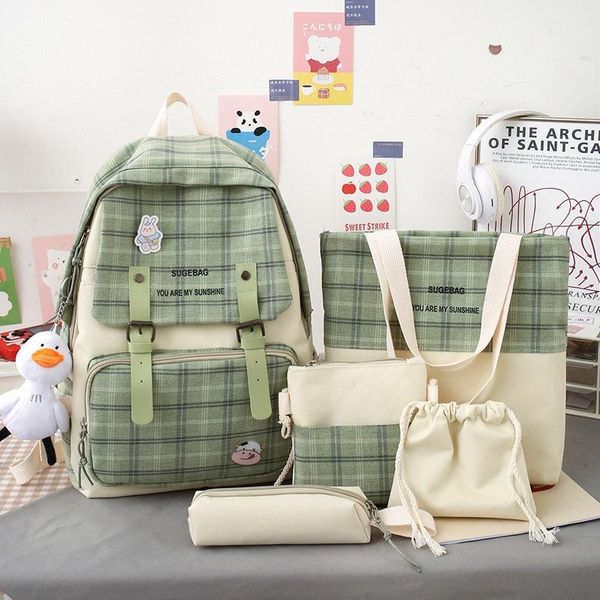 backpack small fresh literary lattice campus style college students simple school bag large capacity outdoor travel
backpack small fresh literary lattice campus style college students simple school bag large capacity outdoor travel