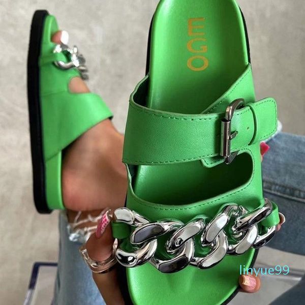 slippers rimocy summer beach outdoor women open toe silver chain flat sandals woman shoes 2021 casual green slides plus size 43, Black
slippers rimocy summer beach outdoor women open toe silver chain flat sandals woman shoes 2021 casual green slides plus size 43, Black