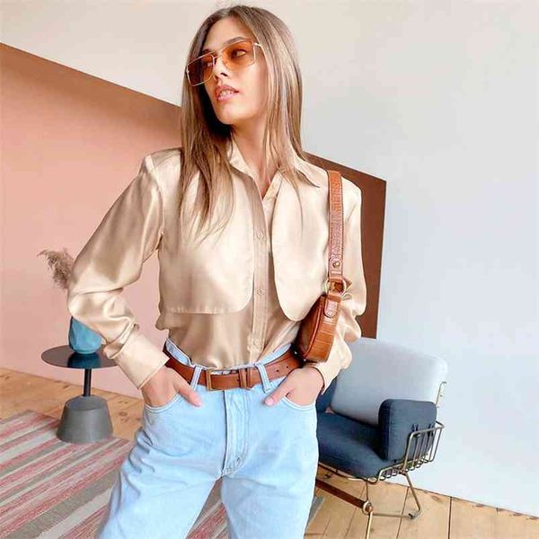 long sleeve chic satin blouse shirts women fashion streetwear ladies office work autumn winter 210427, White
long sleeve chic satin blouse shirts women fashion streetwear ladies office work autumn winter 210427, White