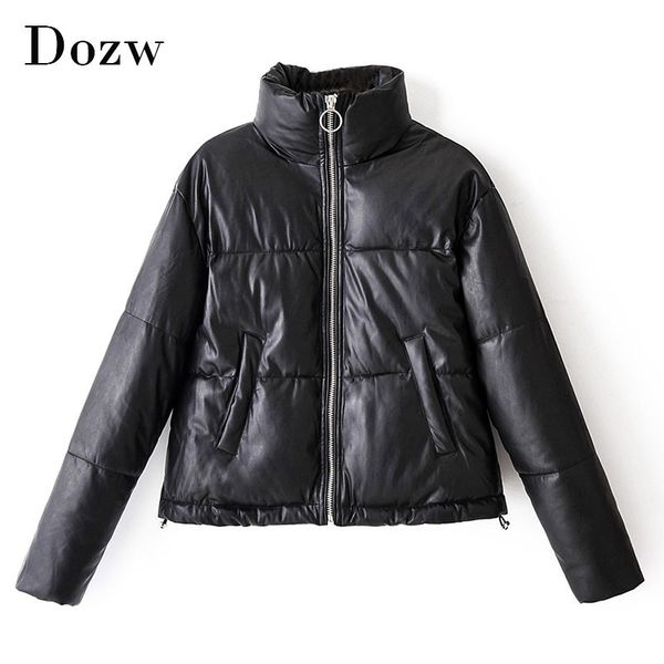 women casual pu leather black coat stand collar office jacket long sleeve warm ladies outerwear winter autumn 210414
women casual pu leather black coat stand collar office jacket long sleeve warm ladies outerwear winter autumn 210414