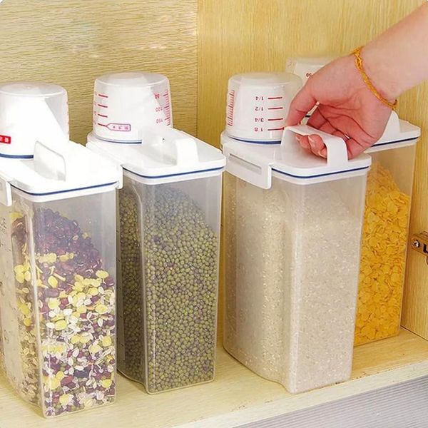 storage bottles & jars kitchen airtight dry food container plastic bin dispenser with pourable spout flour measuring cup
storage bottles & jars kitchen airtight dry food container plastic bin dispenser with pourable spout flour measuring cup