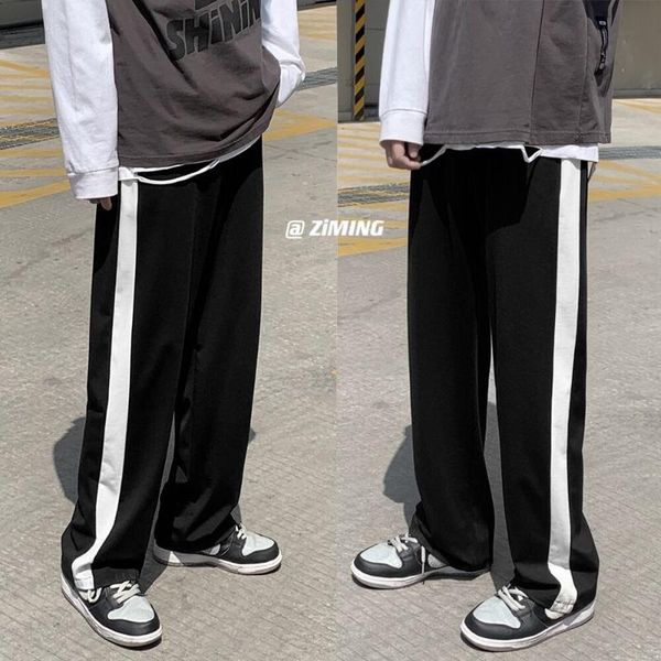 high street casual pants men hip hop elastic waist drawstring men's sweatpants summer straight loose trousers man, Black
high street casual pants men hip hop elastic waist drawstring men's sweatpants summer straight loose trousers man, Black