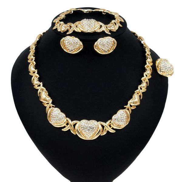 earrings & necklace yulaili wholesale african heart rhinestone wedding set gold plated fashion for ring bracelet earring bridal sets, Silver
earrings & necklace yulaili wholesale african heart rhinestone wedding set gold plated fashion for ring bracelet earring bridal sets, Silver