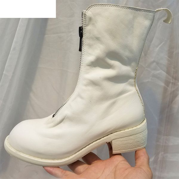 boots low heel front zipper ankle boots women round toe wrinkled fall shoes winter genuine leather runway martin short 8oxi, Black
boots low heel front zipper ankle boots women round toe wrinkled fall shoes winter genuine leather runway martin short 8oxi, Black