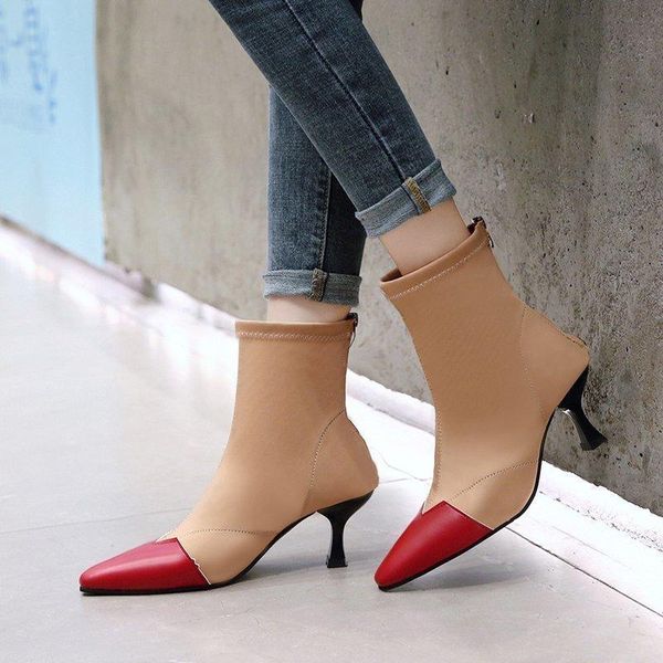 boots women's heel ankle fashion zipper handmade pointed toe female high heels non-slip elegant plus size woman shoes, Black
boots women's heel ankle fashion zipper handmade pointed toe female high heels non-slip elegant plus size woman shoes, Black