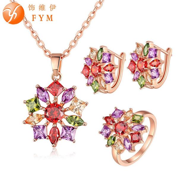 earrings & necklace fym brand ring size 7-8 rose gold color colorful zircon earring set cubic zirconia women jewelry sets, Silver
earrings & necklace fym brand ring size 7-8 rose gold color colorful zircon earring set cubic zirconia women jewelry sets, Silver