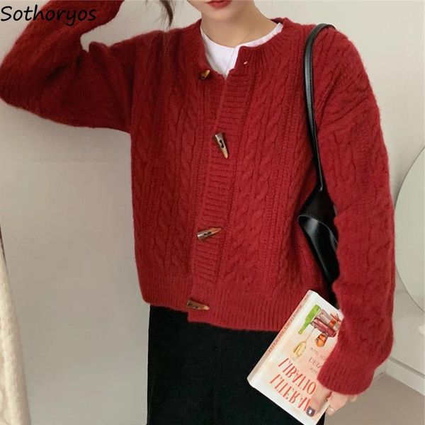 women's knits & tees women solid cardigans stylish casual tender retro temperament daily twist knitting o-neck jumpers streetwear thick, White
women's knits & tees women solid cardigans stylish casual tender retro temperament daily twist knitting o-neck jumpers streetwear thick, White