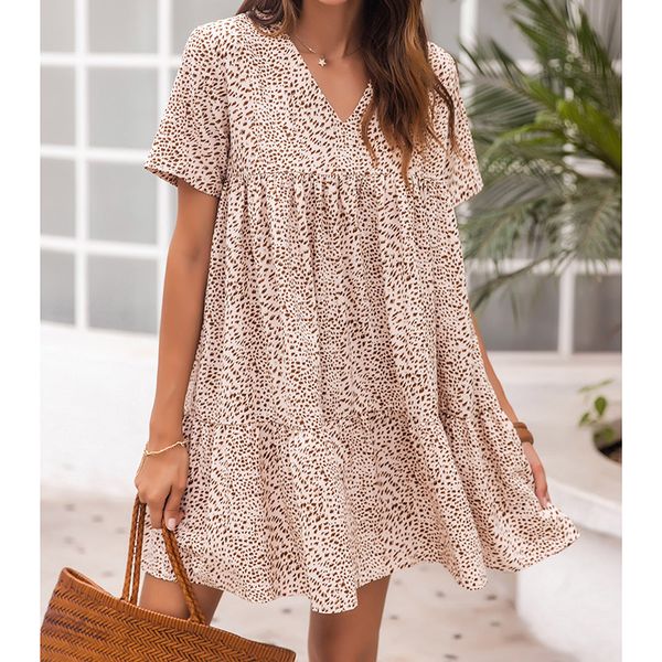 new europe and america cross border foreign trade womens clothing printed temperament commute v-neck dress, White;black
new europe and america cross border foreign trade womens clothing printed temperament commute v-neck dress, White;black