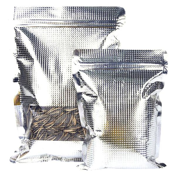 storage bags 100pcs/lot silver mylar foil embossed lines bag with frosted window grip seal tear notch food snack packaging pouches
storage bags 100pcs/lot silver mylar foil embossed lines bag with frosted window grip seal tear notch food snack packaging pouches