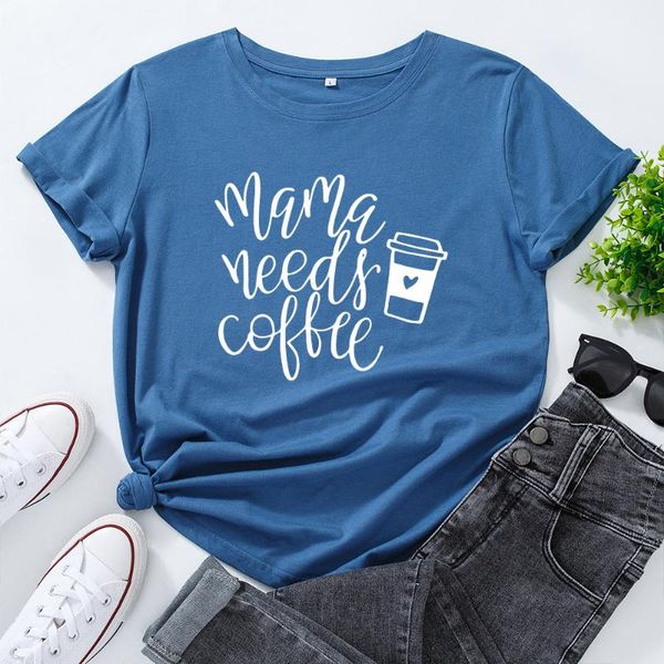 women's t-shirt mama needs coffee shirt mom women short sleeve cotton summer graphic t-shirts female tee lovers gift, White
women's t-shirt mama needs coffee shirt mom women short sleeve cotton summer graphic t-shirts female tee lovers gift, White