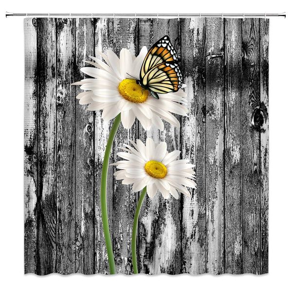 daisy shower curtain white daisy flower butterfly on rustic wooden board creative farmhouse art home bathroom decor quick dry
daisy shower curtain white daisy flower butterfly on rustic wooden board creative farmhouse art home bathroom decor quick dry