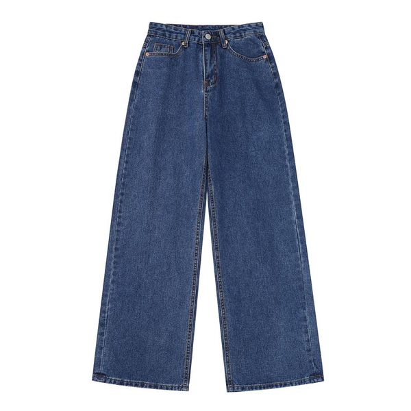women's jeans wide leg casual streetwear high waist trouser vintage baggy fashion straight mom denim pants, Blue
women's jeans wide leg casual streetwear high waist trouser vintage baggy fashion straight mom denim pants, Blue