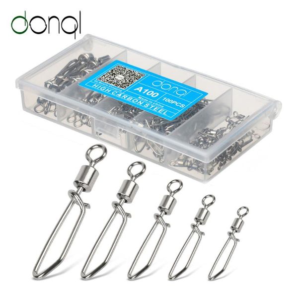 100pcs/ set fishing rolling swivels connector bearing with t shape snap 2#-10# fishhook lure carp accessories hooks
100pcs/ set fishing rolling swivels connector bearing with t shape snap 2#-10# fishhook lure carp accessories hooks