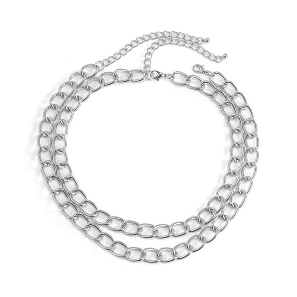yamog punk double layer hollow thick chains women geometric metal short clavicle chain link european hip hop cross iron necklaces accessorie, Silver
yamog punk double layer hollow thick chains women geometric metal short clavicle chain link european hip hop cross iron necklaces accessorie, Silver