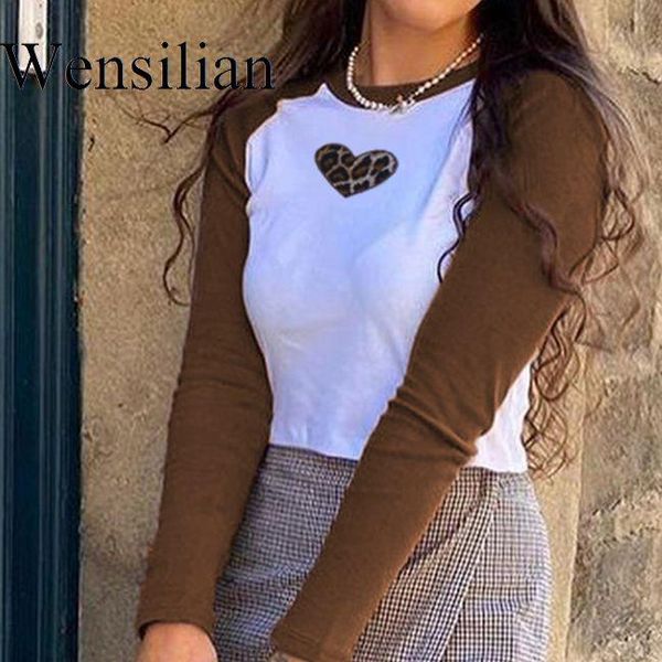 vintage crop women brown casual t-shirts patchwork shirts embroidery leopard heart streetwear slim basic clothes women's t-shirt, White
vintage crop women brown casual t-shirts patchwork shirts embroidery leopard heart streetwear slim basic clothes women's t-shirt, White
