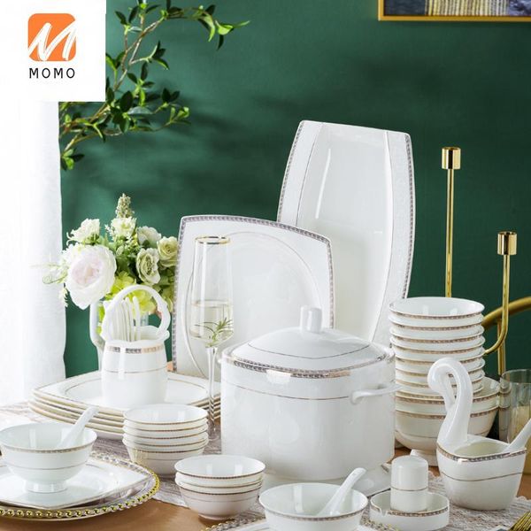 household modern light luxury nordi style bone china jingdezhen ceramic tableware set of dishes and bowls chopsticks combination storage bot
household modern light luxury nordi style bone china jingdezhen ceramic tableware set of dishes and bowls chopsticks combination storage bot