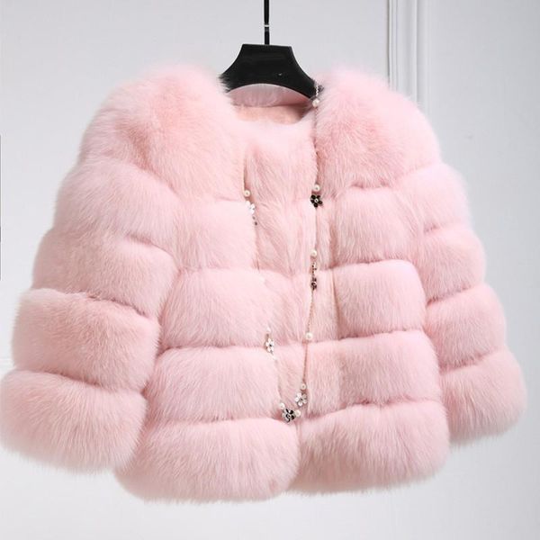 women's fur & faux 2021 autumn and winter short coat female imitation nine-point sleeve pink, Black
women's fur & faux 2021 autumn and winter short coat female imitation nine-point sleeve pink, Black