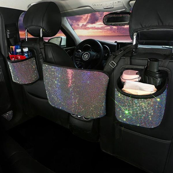 car organizer luxury diamond rhinestone storage bag seat back holder multi-pockets backseat stowing tidying for women
car organizer luxury diamond rhinestone storage bag seat back holder multi-pockets backseat stowing tidying for women