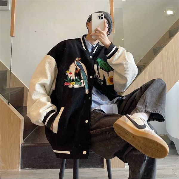 rocking k spring and autumn baseball suit men''s fashion br loose embroidery corduroy splicing jacket streetwear 211214, Black;brown
rocking k spring and autumn baseball suit men''s fashion br loose embroidery corduroy splicing jacket streetwear 211214, Black;brown