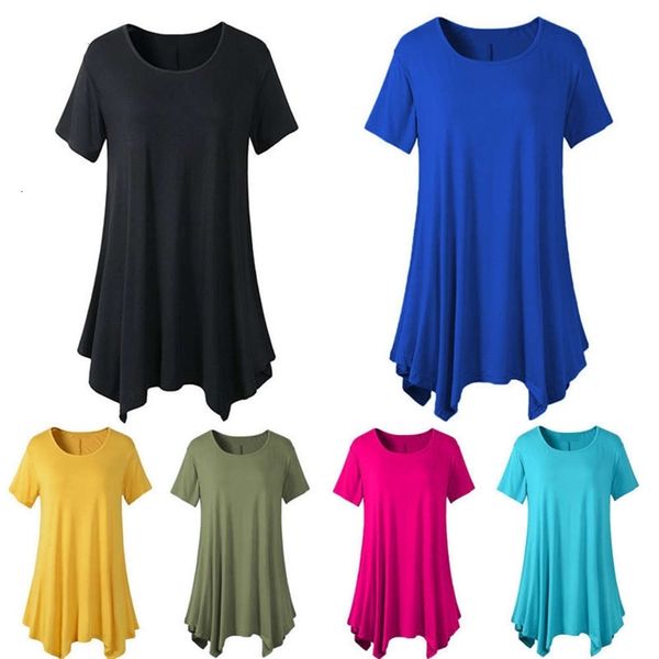 women's t-shirt large medium length short sleeve loose round neck solid color base shirt w2w4, White
women's t-shirt large medium length short sleeve loose round neck solid color base shirt w2w4, White