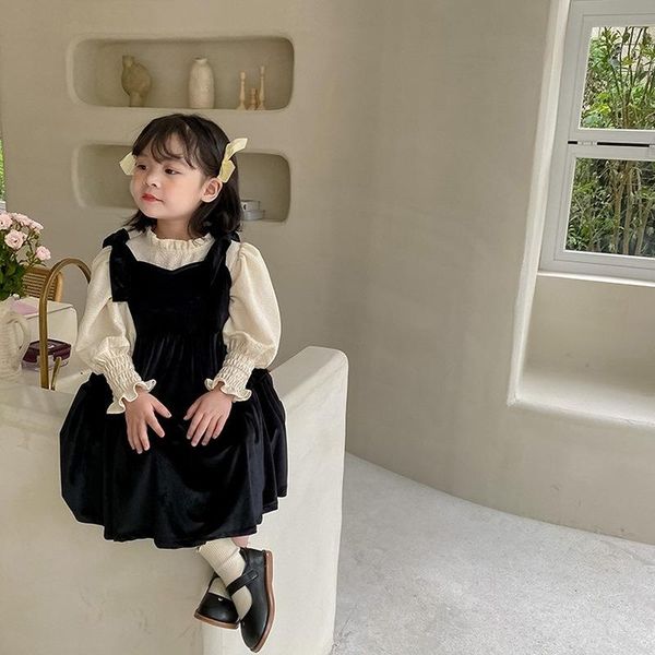 girl's dresses girls temperament black lace-up tank sling and bottoming shirt children solid color cotton ruffles princess, Red;yellow
girl's dresses girls temperament black lace-up tank sling and bottoming shirt children solid color cotton ruffles princess, Red;yellow