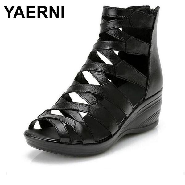 dress shoes yaerni women summer sandals 2021 plus size comfortable mother cow leather woman casual wedges e507, Black
dress shoes yaerni women summer sandals 2021 plus size comfortable mother cow leather woman casual wedges e507, Black