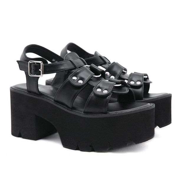 vintage rivets gothic sandals chunky heel black leather pu ladies comfort footwear summer open toe roman style wholesale
vintage rivets gothic sandals chunky heel black leather pu ladies comfort footwear summer open toe roman style wholesale