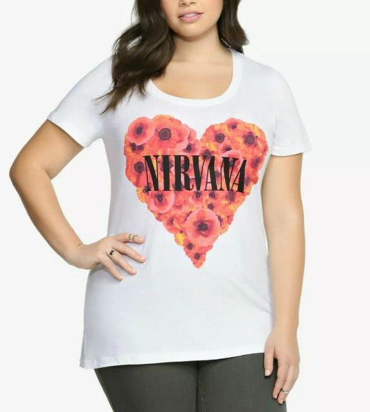 torrid nirvana floral heart women's girls plus size t-shirt nwt official, White;black
torrid nirvana floral heart women's girls plus size t-shirt nwt official, White;black
