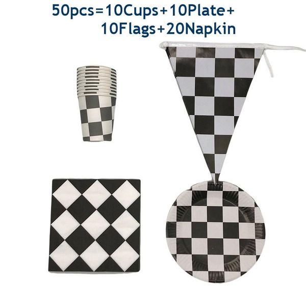 disposable dinnerware 50-80pcs racing car driving set black and white table paper cups plates napkin children birthday party supplies
disposable dinnerware 50-80pcs racing car driving set black and white table paper cups plates napkin children birthday party supplies