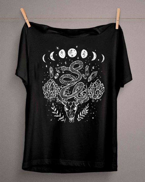 moon phases snakes and crystals women t shirt witchy design cool gothic tee hipster punk, White
moon phases snakes and crystals women t shirt witchy design cool gothic tee hipster punk, White