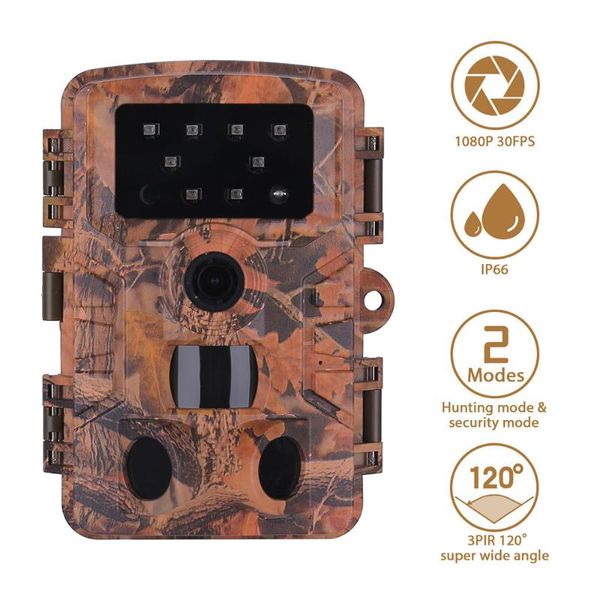 hunting trail camera 16mp ip65 waterproof 0.2s fast shooting pir sensor digital game for outdoor wildlife deer cameras