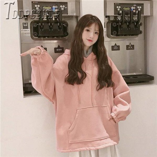 women's hoodies & sweatshirts 2021 korean preppy style fake two pieces women sweatshirt loose lining with fluff female, Black
women's hoodies & sweatshirts 2021 korean preppy style fake two pieces women sweatshirt loose lining with fluff female, Black