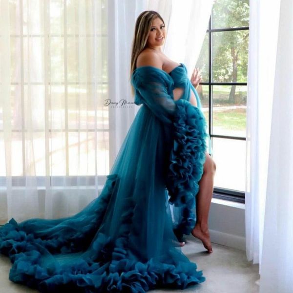 wraps & jackets luxury maternity dresses ruffles pregancy women gown for poshoot boudoir lingerie tulle bathrobe nightwear babydoll robe, White
wraps & jackets luxury maternity dresses ruffles pregancy women gown for poshoot boudoir lingerie tulle bathrobe nightwear babydoll robe, White