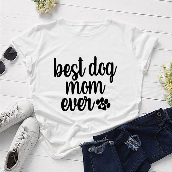 women's t-shirt dog mom ever t shirt fashion short sleeve shirts women cotton harajuku funny graphic mama female clothing o neck tshirt, White
women's t-shirt dog mom ever t shirt fashion short sleeve shirts women cotton harajuku funny graphic mama female clothing o neck tshirt, White