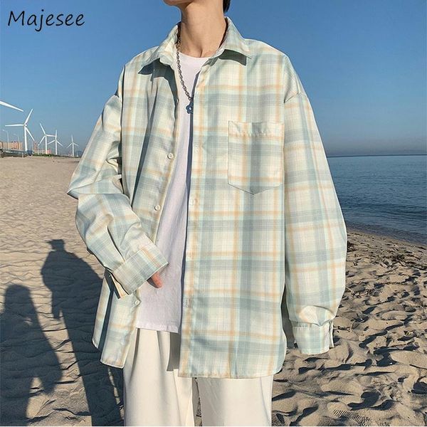 men's casual shirts large size plaid men s-3xl loose students couple fashion oversize leisure autumn outwear males ulzzang chic, White;black
men's casual shirts large size plaid men s-3xl loose students couple fashion oversize leisure autumn outwear males ulzzang chic, White;black