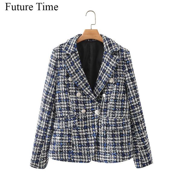 women's suits & blazers women 2021 fashion double breasted tweed check blazer coat vintage long sleeve pockets female outerwear chic ve, White;black
women's suits & blazers women 2021 fashion double breasted tweed check blazer coat vintage long sleeve pockets female outerwear chic ve, White;black