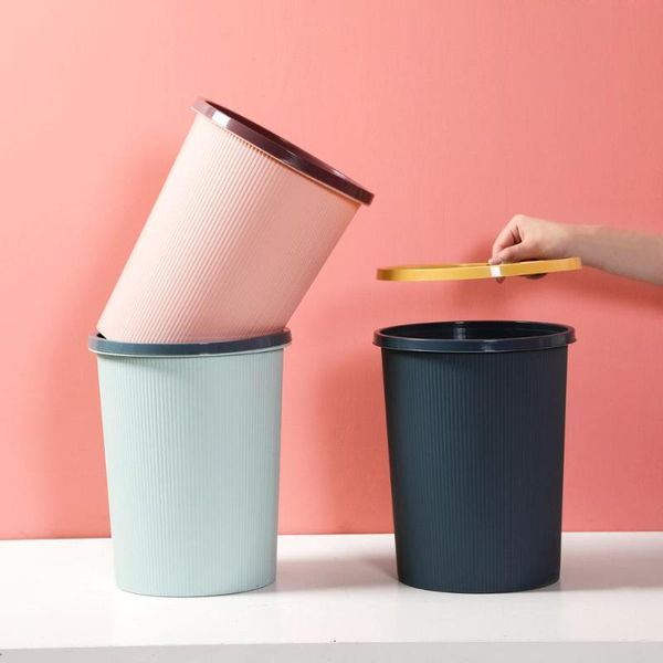 waste bins 1pc trash can with clamping ring household lidless plastic paper basket bathroom kitchen rubbish garbage storage
waste bins 1pc trash can with clamping ring household lidless plastic paper basket bathroom kitchen rubbish garbage storage