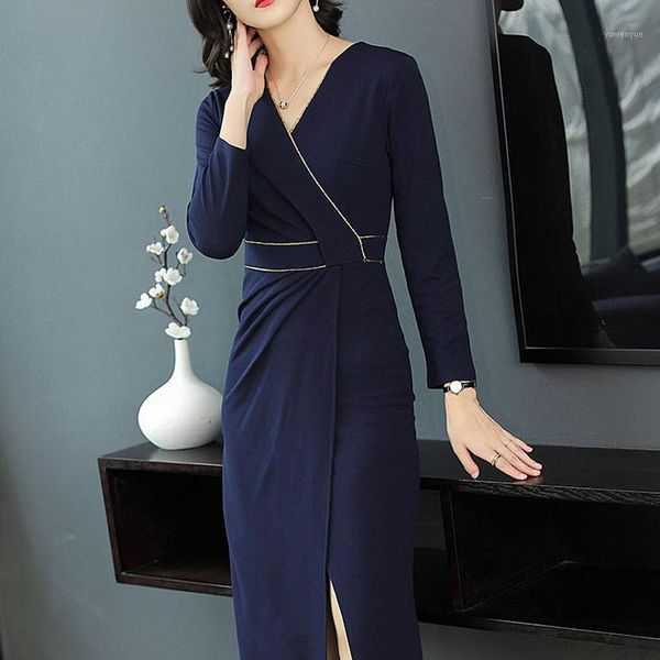 casual dresses women autumn dress v neck long sleeves slim fit high waist female 88, Black;gray
casual dresses women autumn dress v neck long sleeves slim fit high waist female 88, Black;gray