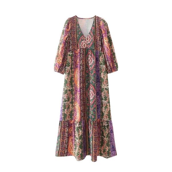 casual dresses women vintage patchwork print v neck loose midi dress female lantern sleeve clothes lady vestido d8666, Black;gray
casual dresses women vintage patchwork print v neck loose midi dress female lantern sleeve clothes lady vestido d8666, Black;gray