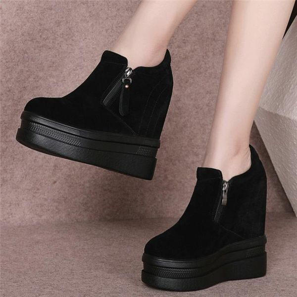 dress shoes trainers women genuine leather wedges high heel pumps female slip on round toe fashion sneakers punk creepers casual, Black
dress shoes trainers women genuine leather wedges high heel pumps female slip on round toe fashion sneakers punk creepers casual, Black
