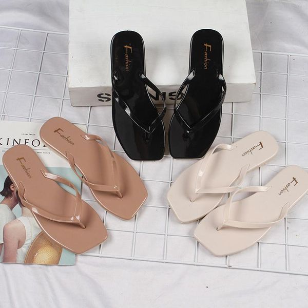 summer women shoes flat sandals outdoor beach flip flops slippers casual fashion square head large size 40, Black
summer women shoes flat sandals outdoor beach flip flops slippers casual fashion square head large size 40, Black