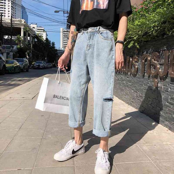 men's jeans men spring summer hole straight loose harem pants couple streetwear casual angle-length jean pants fashion blue trouse
men's jeans men spring summer hole straight loose harem pants couple streetwear casual angle-length jean pants fashion blue trouse