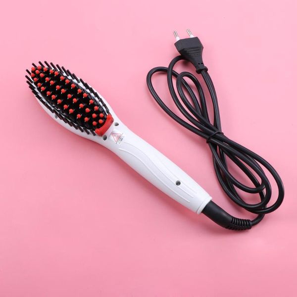 electric hair straightening comb ceramic heating iron straightener brush anti-scald for detangling and silky with brushes, Silver
electric hair straightening comb ceramic heating iron straightener brush anti-scald for detangling and silky with brushes, Silver