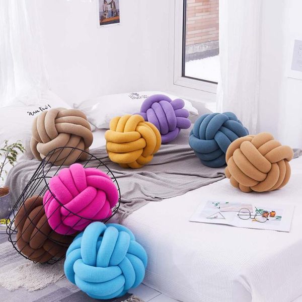 cushion/decorative pillow lovely handmade creative knot ball pillows stuffe car sofa round cushion crocheted balls cojines kids room props s
cushion/decorative pillow lovely handmade creative knot ball pillows stuffe car sofa round cushion crocheted balls cojines kids room props s
