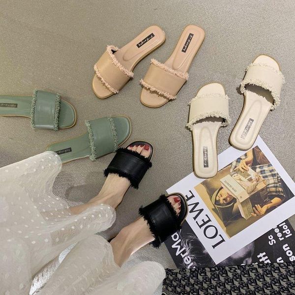 slippers fashion shoes women for slipper summer flat, Black 
slippers fashion shoes women for slipper summer flat, Black